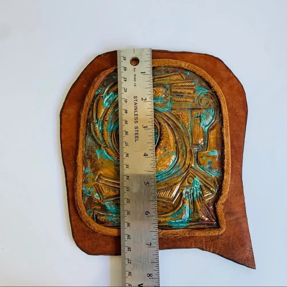 Vintage Embossed Copper Leather Art